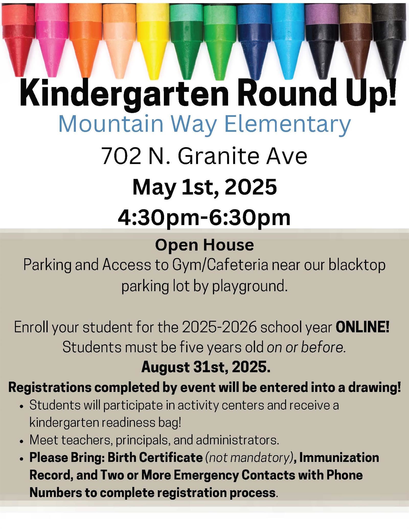  kindergarten round up info